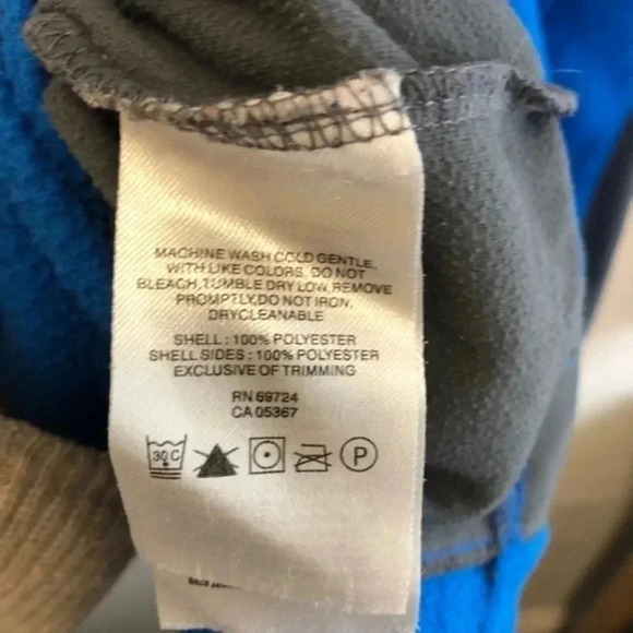 Columbia Mens L Pull Over Quarter Zip Up Fleece Mock Neck Sweatshirt‎ Blue - Picture 6 of 8